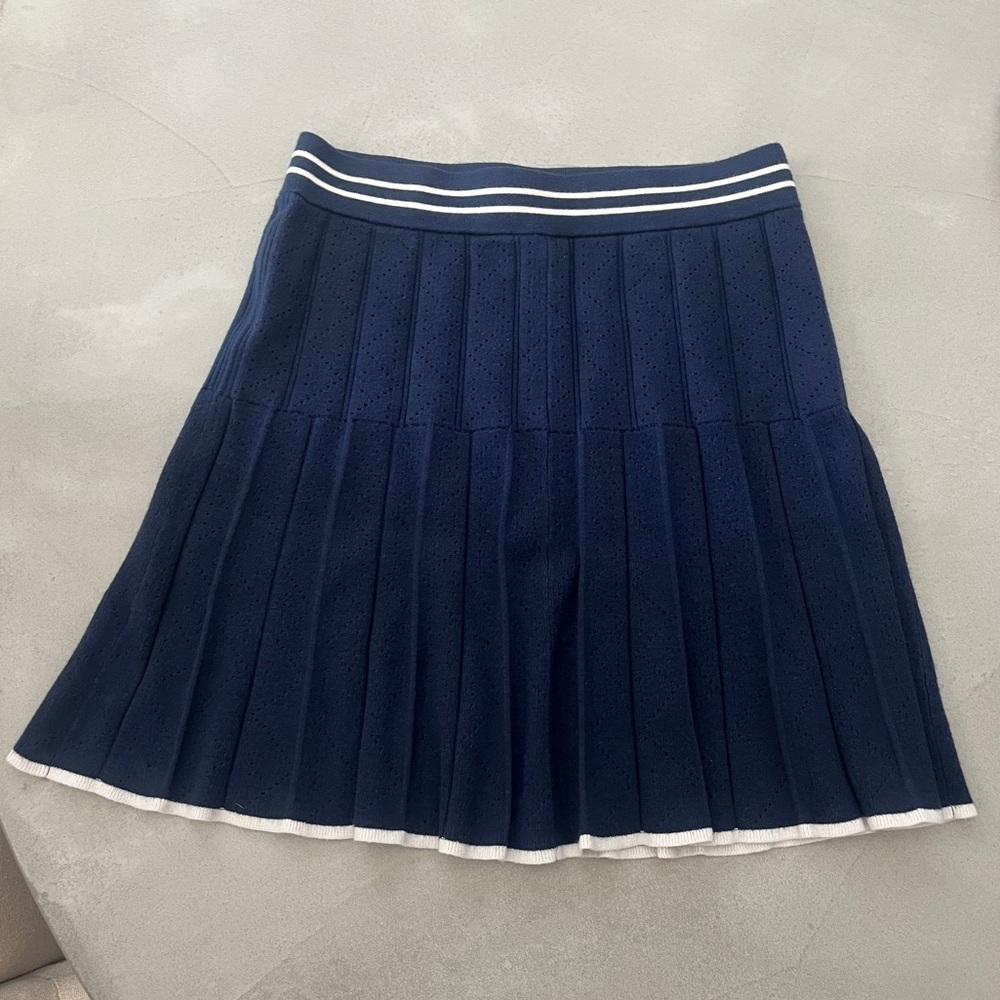 Navy Blue Pleated Women's Skirt Loft